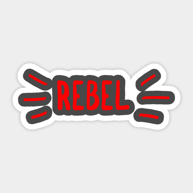 Understated Rebel Sticker by Nerdify